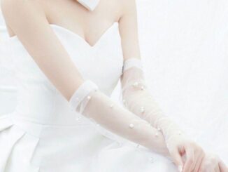 ถุงมือยาว ผ้าตาข่าย ประดับไข่มุก สีขาว เหมาะกับงานพรอม งานแต่งงาน สําหรับผู้หญิง