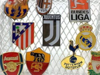 เข็มกลัดโลหะ รูปฟุตบอล Real Madrid Manchester City Milan Paris Liverpool สําหรับเป็นของขวัญ