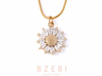 Bzebi สร้อยคอทองคํา 18k ไทเทเนียม จี้เพชร ป้องกันสนิม เครื่องประดับแฟชั่น สําหรับผู้หญิง สไตล์เกาหลี ของขวัญวันเกิด พร้อมกล่องพิเศษ 19n
