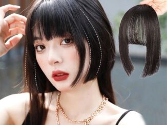 เจ้าหญิงสังเคราะห์ ตัดผมหน้าม้า ผมปลอม / คลิปผู้หญิง ต่อผมหน้าม้า / หน้าม้าอากาศแบน อุปกรณ์จัดแต่งทรงผม