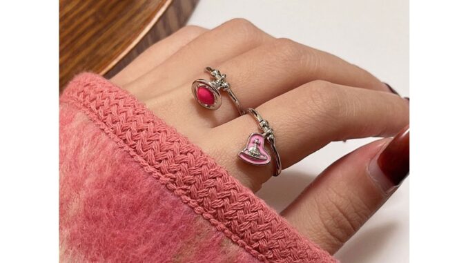 Vivienne westwood แหวนจี้ดาวเสาร์ ขนาดเล็ก สไตล์เรโทร สําหรับผู้หญิง