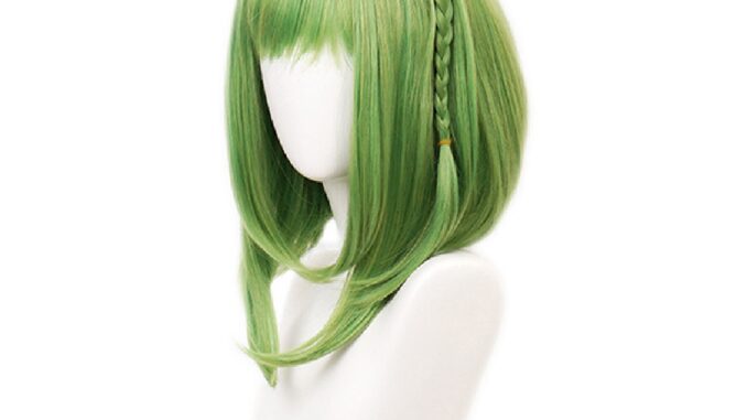 Gongjing3 วิกผมคอสเพลย์อนิเมะ Toilet-bound Hanako-kun Nanamine Sakura สีเขียว 45 ซม.