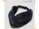 ผ้าคาดผมแบบไขว้ผ้าฝ้ายสาลูสองชั้นกัดลาย Turban twist Headband