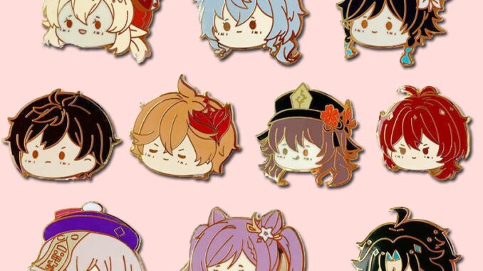 เข็มกลัด รูปการ์ตูนอนิเมะ Genshin Impacts Keqing Xiao Zhongli Klee Hutao Qiqi Ganyu Lapel Pin น่ารัก เครื่องประดับ สําหรับของขวัญ