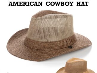 05X1 หมวกคาวบอยปีกกว้าง Premium Cowboy Hats ทรงวินเทจ มีเชือกคล้องคอ