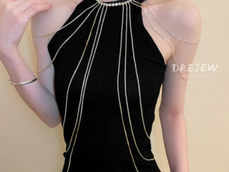 DREJEW สร้อยคอโซ่ ประดับพู่เพชร หรูหรา สไตล์ยุโรป และอเมริกา (เฉพาะสีเงิน)