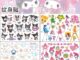 สติกเกอร์รอยสัก ลายการ์ตูน Sanrio น่ารัก สําหรับเด็ก