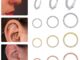 Bodyace 1 ชิ้น สเตนเลส เจาะจมูก คริสตัล จมูก Septum แหวน Clicker Daith Helix เจาะห่วง ต่างหู