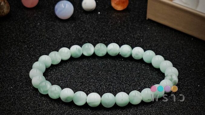 (พราว) หินกรีนแองเจิลไลต์ Green Angelite เกรด A ขนาด 6 มม. หิน #เขียวเหนี่ยวทรัพย์ (พราว) หินกรีนแองเจิลไลต์ Green Angelite เกรด A ขนาด 6 มม. หิน #เขียวเหนี่ยวทรัพย์