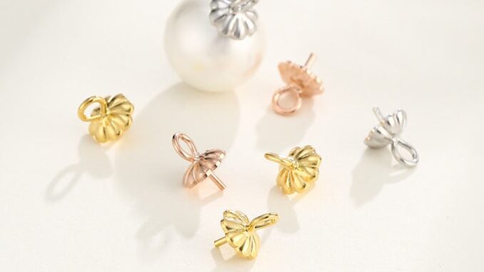 จี้สร้อยคอเงิน 925 รูปดอกบัว ประดับมุก ขี้ผึ้ง diy