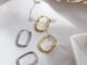 252-goodgift_station - Simple U-shaped hoop earrings S925 silver ต่างหูแบบเจาะ รูปทรงตัวยู เป็นเงิน 92.5
