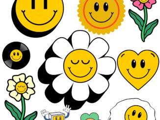 ตัวรีดติดเสื้อหน้ายิ้มเหลือง Smile 4289 (แมว) set.F  รีดง่ายแผ่นฟิมล์รีดร้อน
