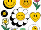 ตัวรีดติดเสื้อหน้ายิ้มเหลือง Smile 4289 (แมว) set.F  รีดง่ายแผ่นฟิมล์รีดร้อน