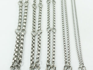 A15 ลายผ่าหวาย ห้อยพระ 1-9 องค์  ขนาด 3 -7 มิล  สีเงิน สร้อยคอ แขวนพระ สร้อยสแตนเลสแท้ สร้อยพระ stainless necklace