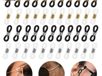 50 ชิ้น / เซต ปลายโซ่แว่นตา กันลื่น / สายคล้องแว่นตา ปรับได้ ตัวเชื่อมต่อปลายแว่นตา / อุปกรณ์แว่นตา สําหรับผู้หญิง ผู้ชาย