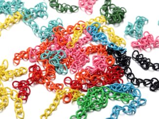 โซ่ วัสดุโลหะ หลากสีสัน 50 มม. สำหรับงานีมือ DIY 30 ชิ้น