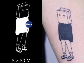 【Mars Tattoo】ใหม่ สติกเกอร์รอยสักชั่วคราว กึ่งถาวร 2 สัปดาห์ ติดทนนาน MNF075