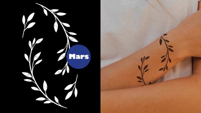 【Mars Tattoo】ใหม่ สติกเกอร์รอยสักชั่วคราว กึ่งถาวร ลายใบไม้ ใบไม้ และใบไม้ ติดทนนาน 2 สัปดาห์ X072