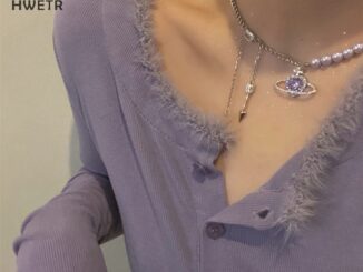 Hwetr ใหม่ สร้อยคอโชคเกอร์ ประดับมุกเทียม จี้ดาวเคราะห์ โรแมนติก เครื่องประดับแฟชั่น สําหรับผู้หญิง ของขวัญ ปาร์ตี้