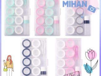 ☼Mihan☼ ชุดกล่องเก็บคอนแทคเลนส์ แบบใส กันรั่ว เรียบง่าย สําหรับเดินทาง 1/5 คู่