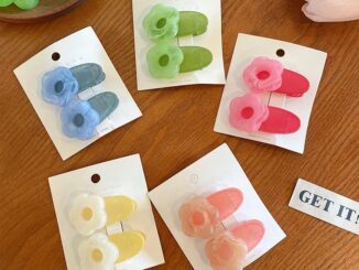 ชุดกิ๊บติดผม ลายดอกไม้น่ารัก สีแคนดี้ เครื่องประดับ สําหรับผู้หญิง จํานวน 2 ชิ้น ต่อชุด