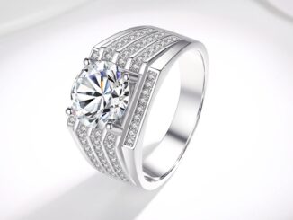 3ct Moissanite Diamond Men Ring Silver 925