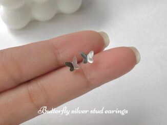 โค้ด 3F875 ลด 45.- Butterfly stud earrings / silver925 ต่างหูผีเสื้อ เงินแท้925 (ราคา/คู่) เหมาะกับคนแพ้ง่าย