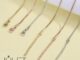 jolet สร้อยคอสแตนเลสแท้ลายโซ่เหลี่ยมหนา2mm ปรับระดับ สีเงินสีพิ้งโกลทอง  ไม่ลอก