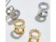 Julys - pastel glint huggie earrings