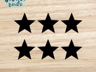 ตัวรีดดาว (set ยกแผง) 1/2/2.5/5/10 cm Star รีดได้บนทุกเนื้อผ้า ดาวเสื้อนักเรียน เนื้อเรียบ สกรีน กระเป๋า