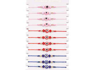 12 ชิ้น / เซต แฟชั่น สีฟ้า ตาชั่วร้าย อวยพร สร้อยข้อมือ แฮนด์เมด ปรับได้ เชือกถัก สร้อยข้อมือนําโชค สําหรับผู้ชาย และผู้หญิง เครื่องประดับ มิตรภาพ ของขวัญ ทําความสะอาด