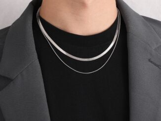 สร้อยคอโซ่เหล็กไทเทเนียม สองชั้น สีเงิน เครื่องประดับแฟชั่นเกาหลี ฮิปฮอป ไม่จางหาย สําหรับผู้ชาย ผู้หญิง