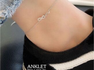 Double infinity A8 สร้อยข้อเท้าเงินแท้ 92.5% รูปทรงอินฟินิตี้คู่ ขนาดความยาว 18.5+5cm