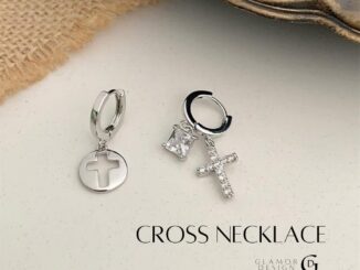 GLAMOR✨ต่างหูไม้กางเขน CROSS ของขวัญ Valentine ต่างหูเงินแท้ ต่างหูเพชร cz ต่างหูแฟชั่น ตุ้มหูเงินแท้ ต่างหูผู้หญิง