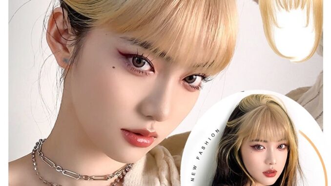 Jennie วิกผมหน้าม้า สีบลอนด์ สีทอง สําหรับผู้หญิง YIDEA