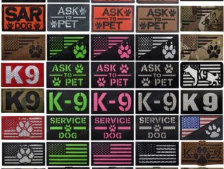 K9 แผ่นแพทช์สะท้อนแสง ปักลายสัญลักษณ์ทหาร IR K-9 สําหรับสัตว์เลี้ยง สุนัข