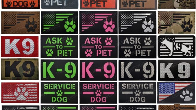 K9 แผ่นแพทช์สะท้อนแสง ปักลายสัญลักษณ์ทหาร IR K-9 สําหรับสัตว์เลี้ยง สุนัข