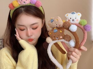 ที่คาดศีรษะ ขนาดใหญ่ ลายหมีน่ารัก เครื่องประดับ สําหรับล้างหน้า