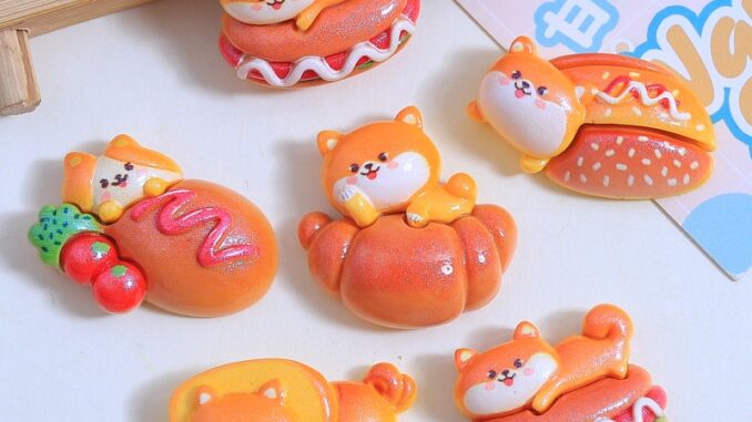 เรซิ่น diy เครื่องประดับ จี้เรซิ่น รูปการ์ตูนลูกสุนัข ขนาดเล็ก แบบสร้างสรรค์ diy สําหรับตกแต่งผม กิ๊บติดผม