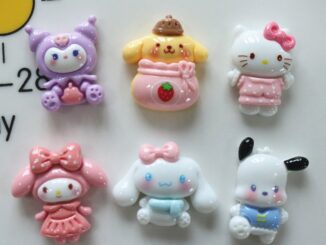 จี้เรซิ่น รูปซานิโร่น่ารัก แวววาว สําหรับทําเครื่องประดับ DIY 10 ชิ้น