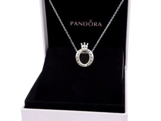 Pandora สร้อยคอเงิน 925 จี้มงกุฎ เครื่องประดับแฟชั่น สําหรับผู้หญิง