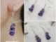 ต่างหูหินนำโชค หินอเมทิสต์ งานทำมือ พร้อมส่งค่ะ