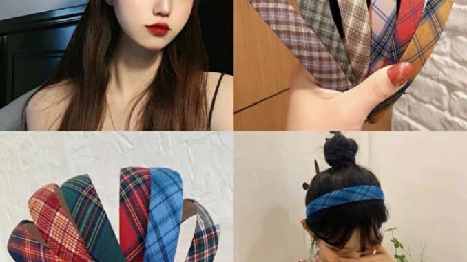 ที่คาดผม ลายสก๊อต ดอกไม้ สไตล์เกาหลี เครื่องประดับผม สําหรับผู้เริ่มต้น