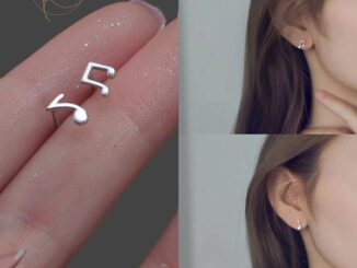 Roselife ต่างหูสตั๊ด เงิน S925 จี้รูปโน้ตดนตรี ไม่สมมาตร เรียบง่าย กันแพ้ เครื่องประดับแฟชั่นเกาหลี สําหรับผู้หญิง 1 คู่