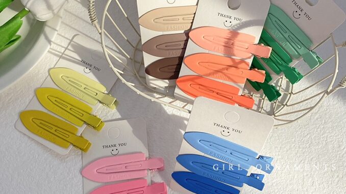[Hard Cardboard + Op Bag Packaging] กิ๊บติดผมโลหะ ไร้รอยต่อ สไตล์เกาหลี น่ารัก เครื่องประดับผมแฟชั่น สําหรับผู้หญิง