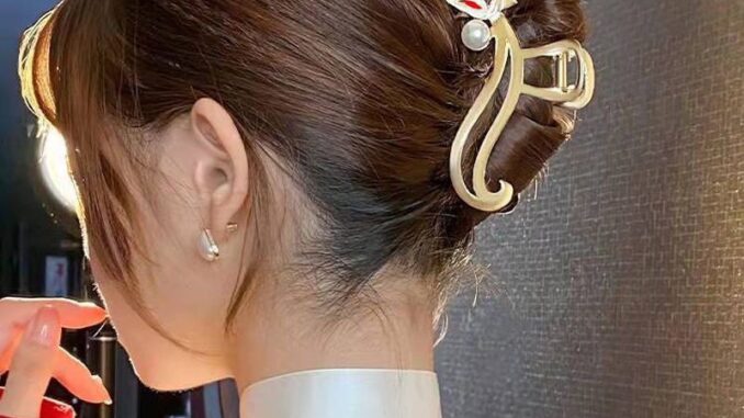 กิ๊บติดผมหางม้า รูปสุนัขจิ้งจอก สีทอง สวยหรู ขนาดใหญ่ ลําลอง แฟชั่นสําหรับผู้หญิง