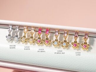 (เฉพาะ 4.4 ลดเหลือ 187 บาท) - flora drop earring (brass)