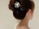 [Magpie] ยางรัดผม ประดับไข่มุก ดอกคามิเลีย ขนาดเล็ก สไตล์เกาหลี คลาสสิก หรูหรา เครื่องประดับ สําหรับผู้หญิง