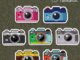 ʕ •ᴥ•ʔ ✿ พร้อมส่ง : เข็มกลัดเซ็ทกล้องถ่ายรูปดิจิตอล | Digital Camera Enamel Brooch Pin Set.