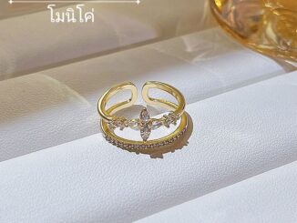 MONIKO Original Design Women's Gold Ring With Zircon
